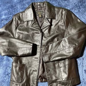 Woman’s M brown lambsskin leather jacket